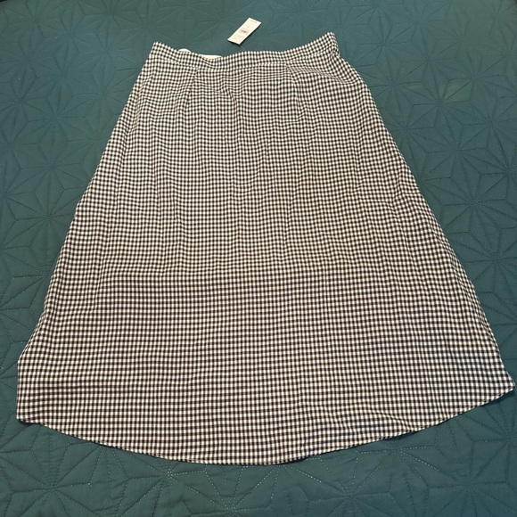 NWT - LOFT Black and White Asymmetrical Gingham Skirt women’s 6 - Picture 5 of 7